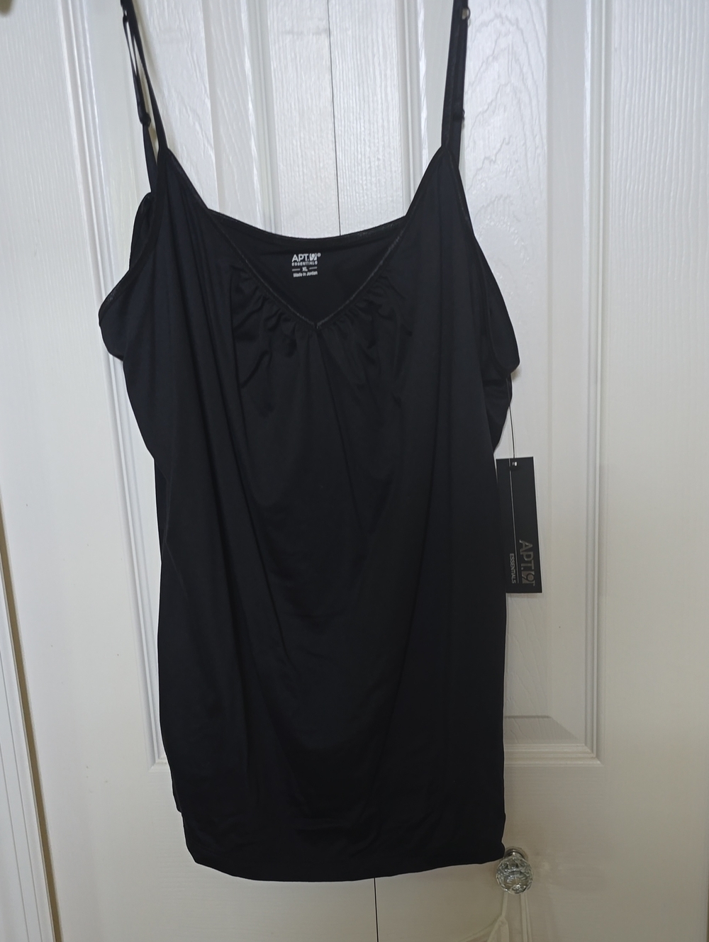 Apt. 9 Black Satin-Look Spaghetti Strap Cami Top